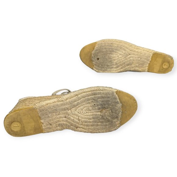 Andre Assous Striped Espadrille Wedges Size 7 - Picture 11 of 15